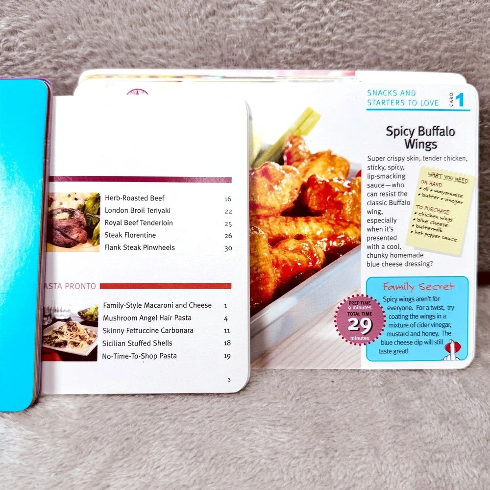Time Life Recipe Cards Family Favorites Made Easy Set w Tabs Cooking Grannycore‎